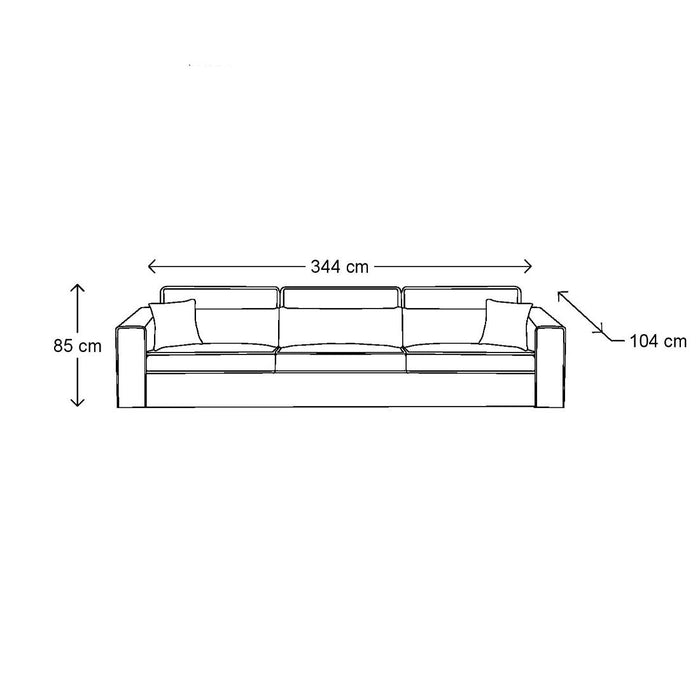 Metropolis Sofa XL, washed cotton - Betten Ritter Living