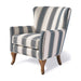 Cavendish Armchair, blue stripe - Betten Ritter Living