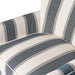 Cavendish Armchair, blue stripe - Betten Ritter Living