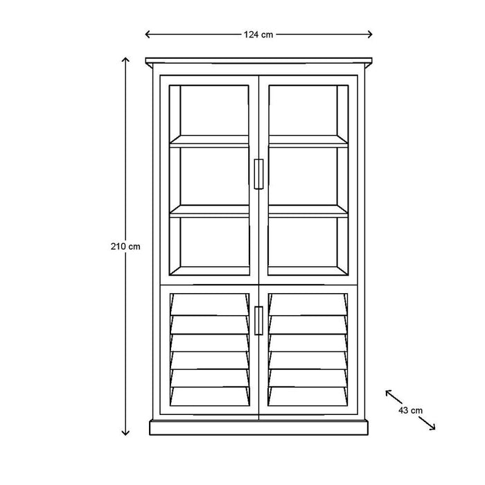 Pacifica Glass Cabinet - Betten Ritter Living