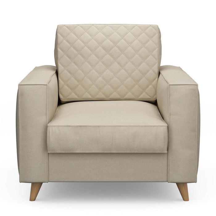 Kendall Armchair, oxford weave, flanders flax - Betten Ritter Living