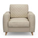 Kendall Armchair, oxford weave, flanders flax - Betten Ritter Living