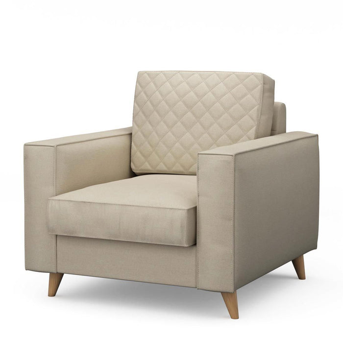 Kendall Armchair, oxford weave, flanders flax - Betten Ritter Living