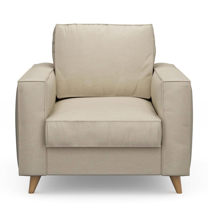 Kendall Armchair, oxford weave, flanders flax - Betten Ritter Living