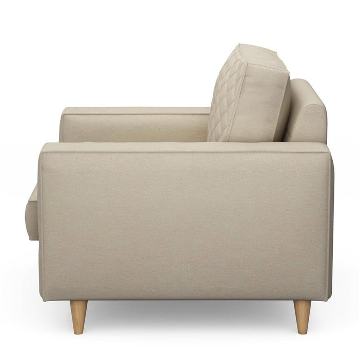 Kendall Armchair, oxford weave, flanders flax - Betten Ritter Living