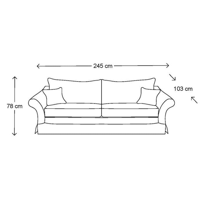 Bond Street Sofa 3,5 Seater, oxford weave, flanders flax - Betten Ritter Living