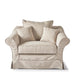 Bond Street Love Seat, oxford weave, flanders flax - Betten Ritter Living