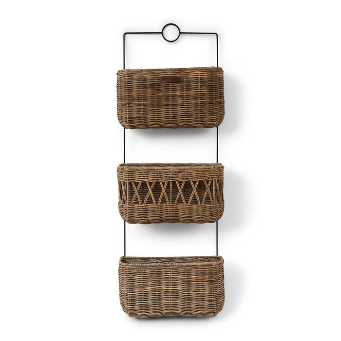 Rustic Rattan Wall Rack - Betten Ritter Living