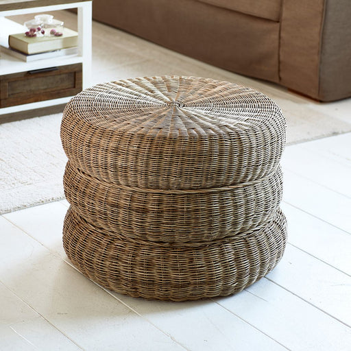 Rustic Rattan Macaron Footstool - Betten Ritter Living