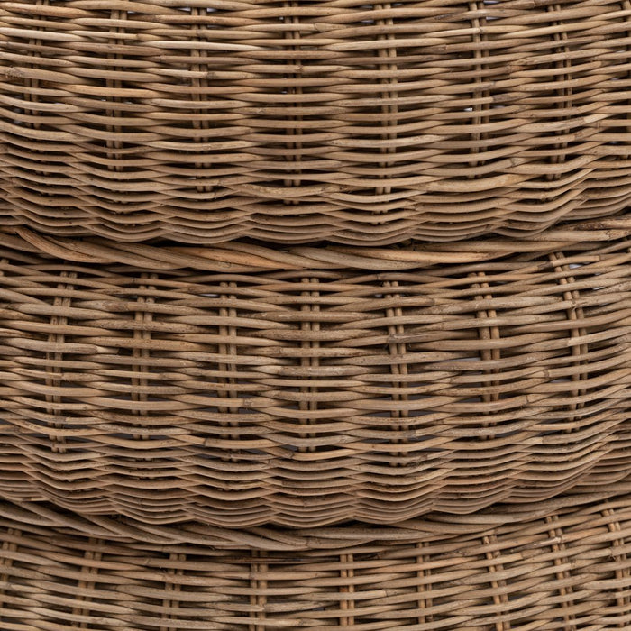 Rustic Rattan Macaron Footstool - Betten Ritter Living