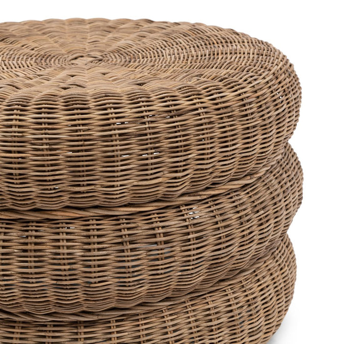 Rustic Rattan Macaron Footstool - Betten Ritter Living