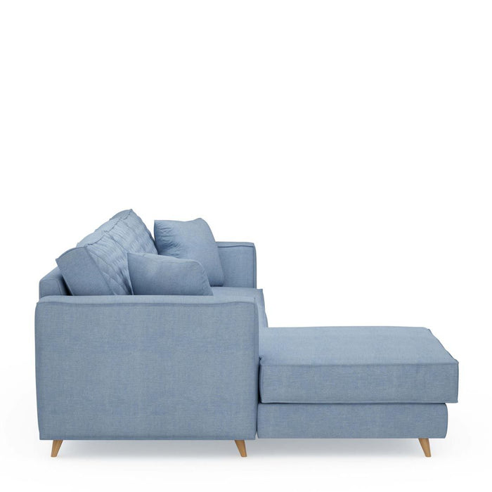 Kendall Sofa With Chaise Longue, washed cotton - Betten Ritter Living