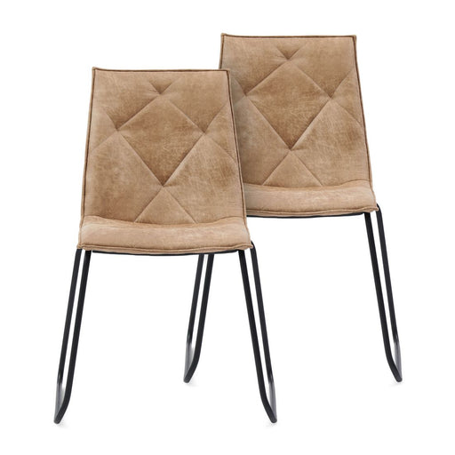 Venice Park Stackable Chair Set of 2, pellini, camel - Betten Ritter Living