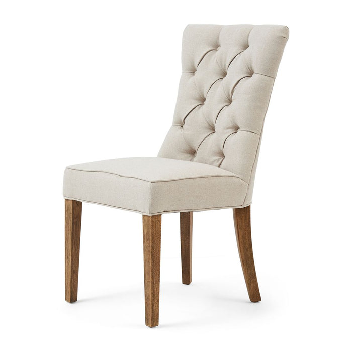 Balmoral Dining Chair, oxford weave, flanders flax - Betten Ritter Living