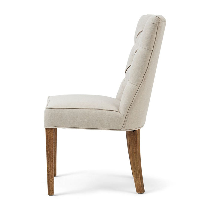 Balmoral Dining Chair, oxford weave, flanders flax - Betten Ritter Living