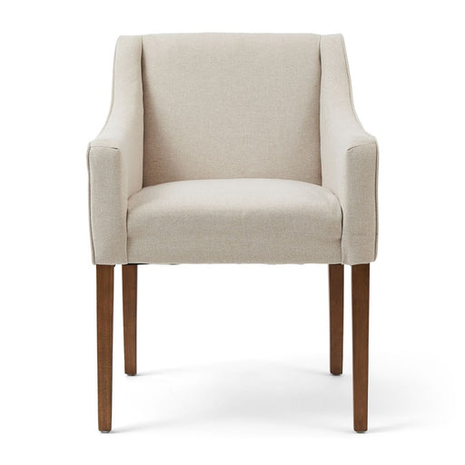 Savile Row Dining Armchair, oxford weave, flanders flax - Betten Ritter Living