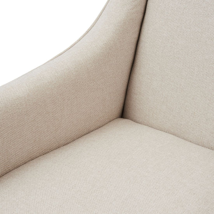 Savile Row Dining Armchair, oxford weave, flanders flax - Betten Ritter Living