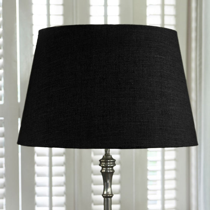 Classic Natural Linen Lampshade all black 42x55 - Betten Ritter Living