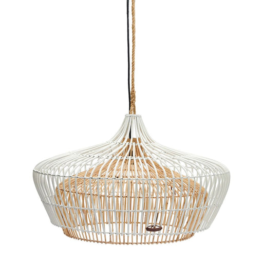 Rustic Rattan Double Layer Hanging Lamp - Betten Ritter Living