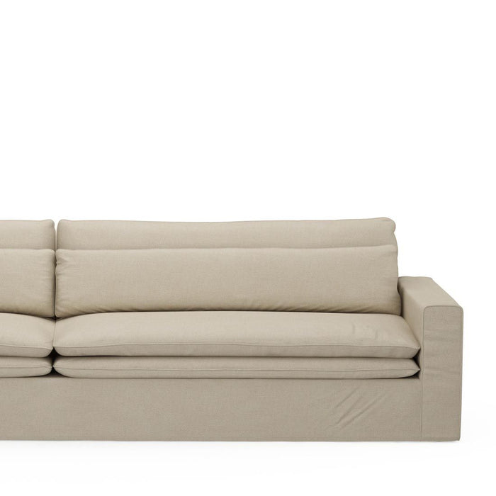 Continental Sofa XL, oxford weave, flanders flax - Betten Ritter Living