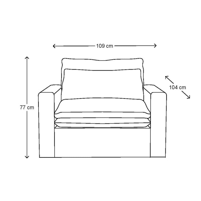 Continental Love Seat, washed cotton - Betten Ritter Living