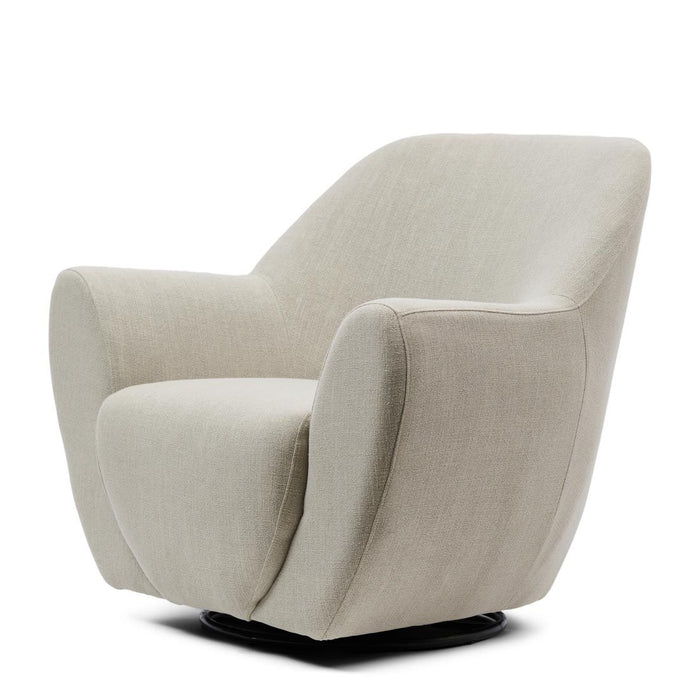 The Jill Swivel Chair, mouliné linen, fabulous flax - Betten Ritter Living