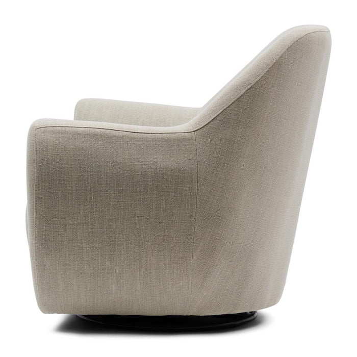 The Jill Swivel Chair, mouliné linen, fabulous flax - Betten Ritter Living