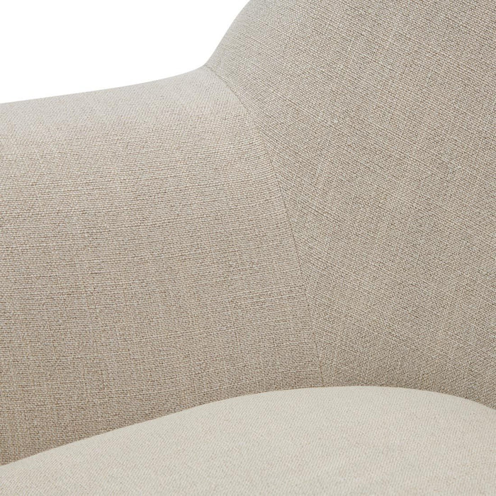 The Jill Swivel Chair, mouliné linen, fabulous flax - Betten Ritter Living