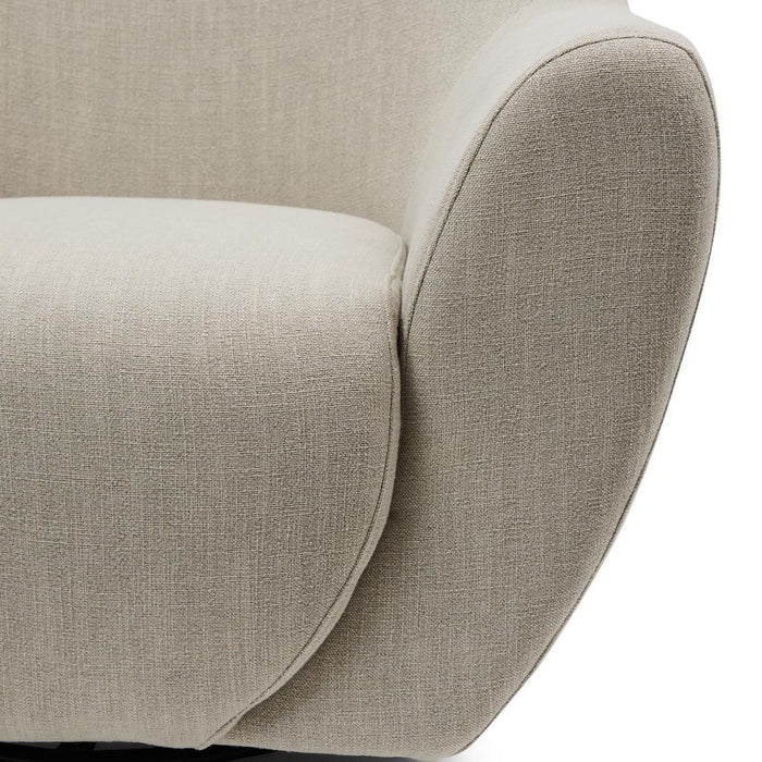 The Jill Swivel Chair, mouliné linen, fabulous flax - Betten Ritter Living