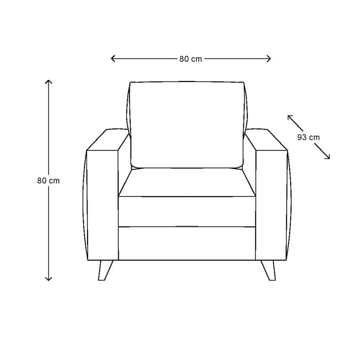 Kendall Armchair, oxford weave, flanders flax - Betten Ritter Living