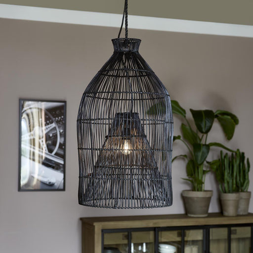 Rustic Rattan Hanging Lamp - Betten Ritter Living