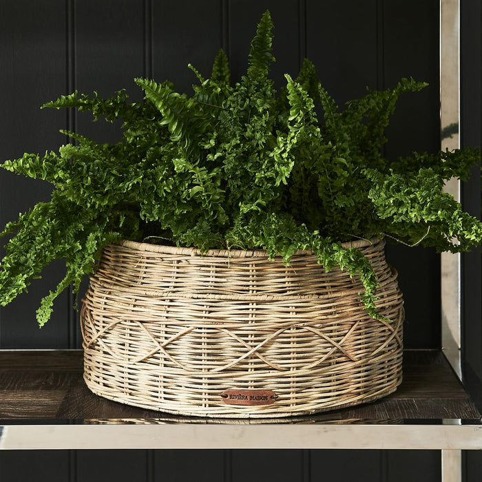 Rustic Rattan Classic Planter Round - Betten Ritter Living