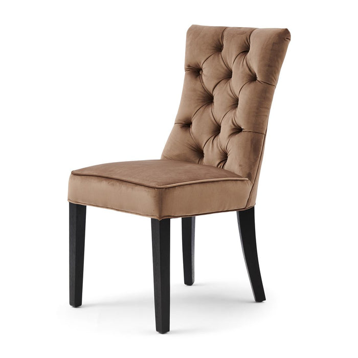 Balmoral Dining Chair, velvet III, golden mink - Betten Ritter Living