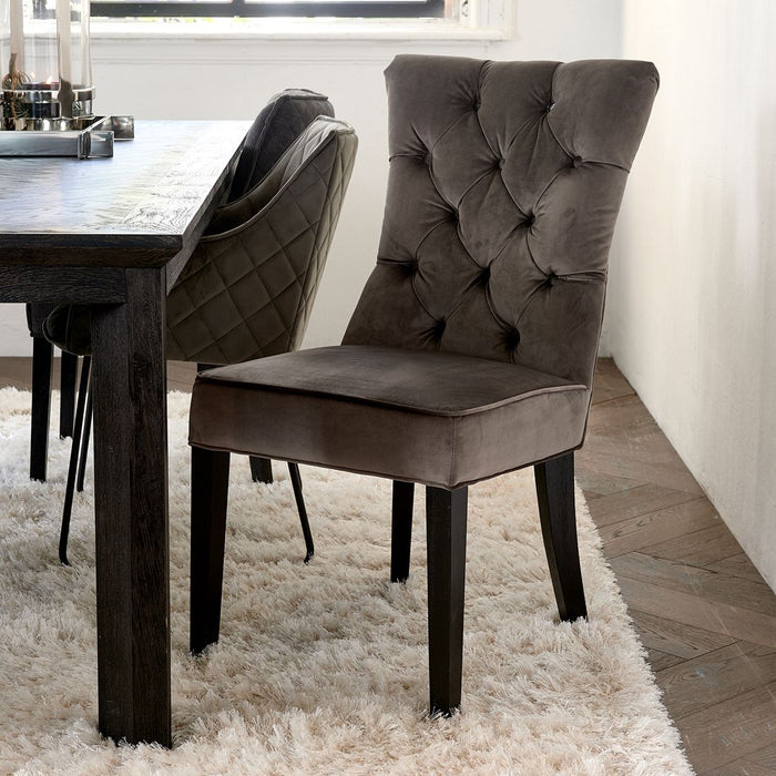 Balmoral Dining Chair, velvet III, anthracite - Betten Ritter Living