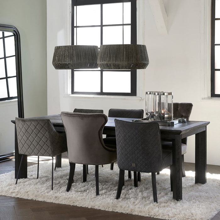 Balmoral Dining Chair, velvet III, anthracite - Betten Ritter Living