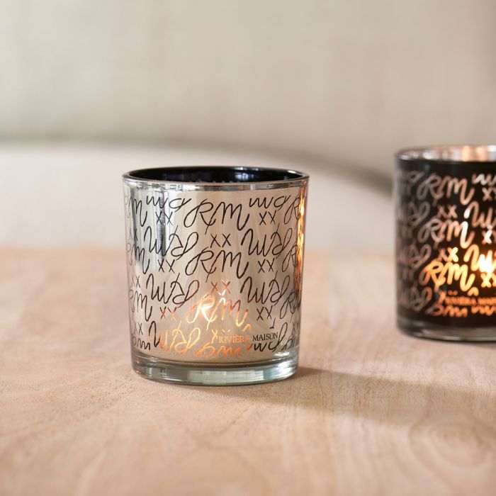 RM Logo Votive silver black - Betten Ritter Living