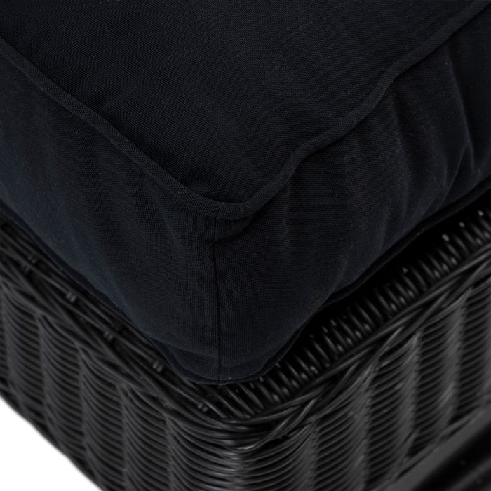 Nicolas Wing Chair Outdoor Footstool, black - Betten Ritter Living