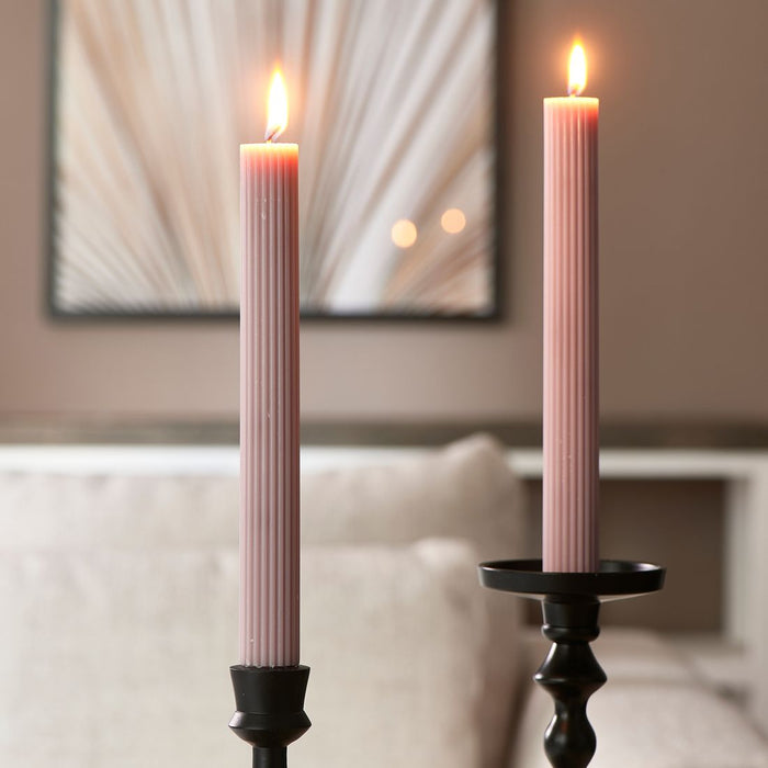 Rib Dinner Candle lila 3x25 2 pieces - Betten Ritter Living