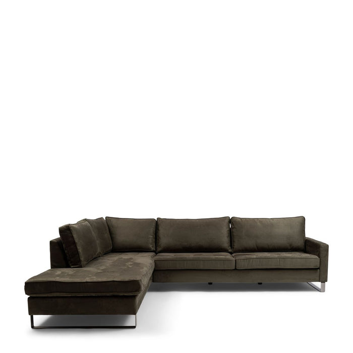 West Houston Corner Sofa Chaise Longue, celtic weave, pacific turtle - Betten Ritter Living