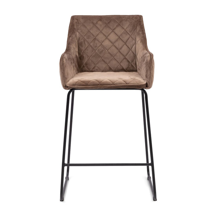 Frisco Drive Counter Stool, velvet III, golden mink - Betten Ritter Living