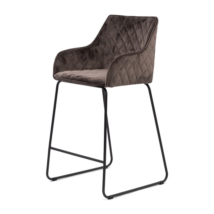 Frisco Drive Counter Stool, velvet III, anthracite - Betten Ritter Living