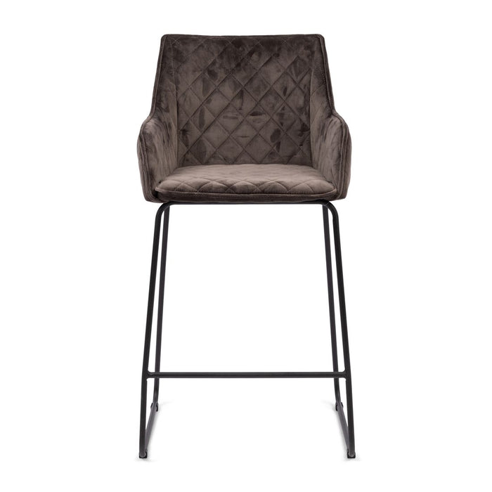 Frisco Drive Counter Stool, velvet III, anthracite - Betten Ritter Living