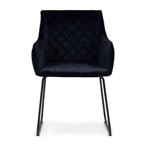 Frisco Drive Dining Armchair, velvet III, indigo - Betten Ritter Living