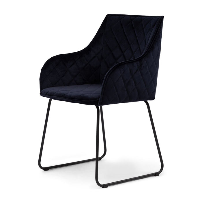 Frisco Drive Dining Armchair, velvet III, indigo - Betten Ritter Living