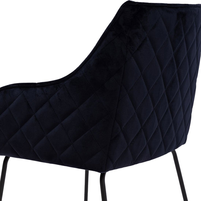 Frisco Drive Dining Armchair, velvet III, indigo - Betten Ritter Living