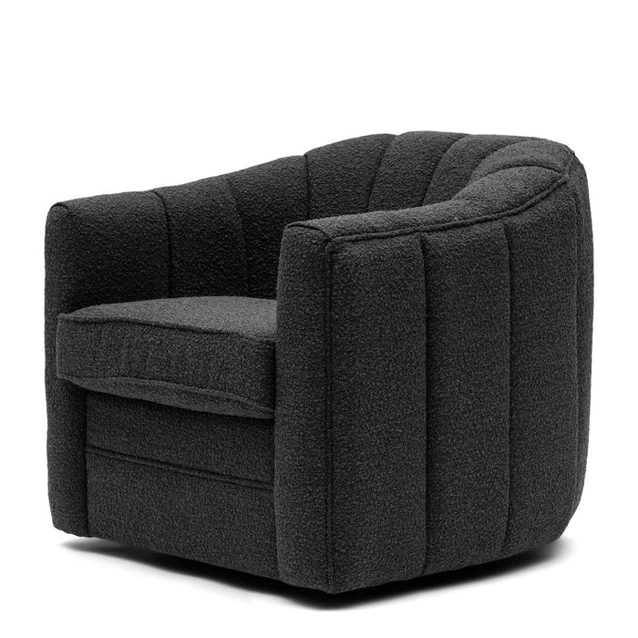 St. Lewis Swivel Armchair, bouclé, beluga - Betten Ritter Living