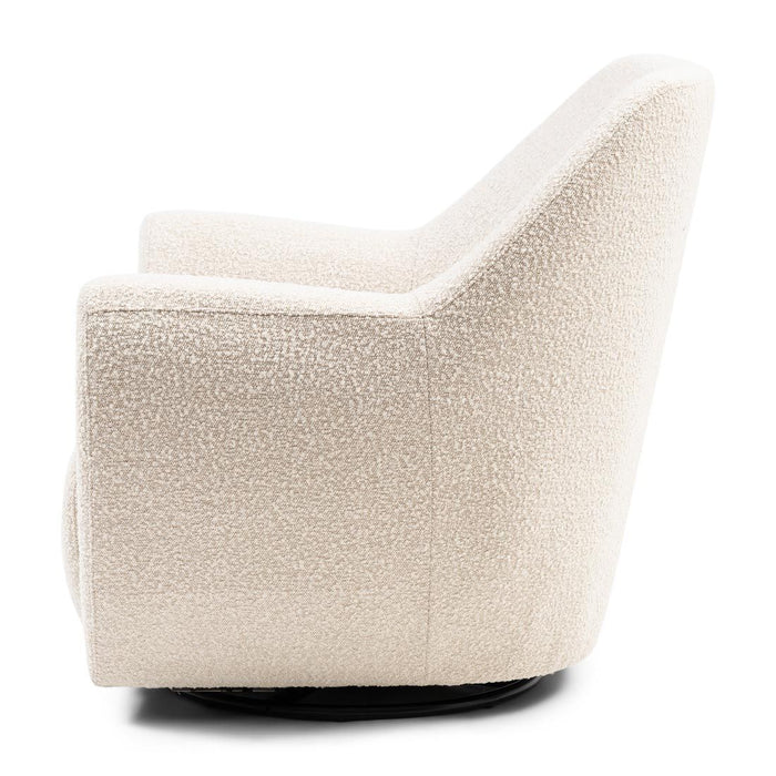 The Jill Swivel Chair, bouclé, white sand - Betten Ritter Living