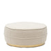 Taylor Footstool Dia 80, bouclé, white sand - Betten Ritter Living