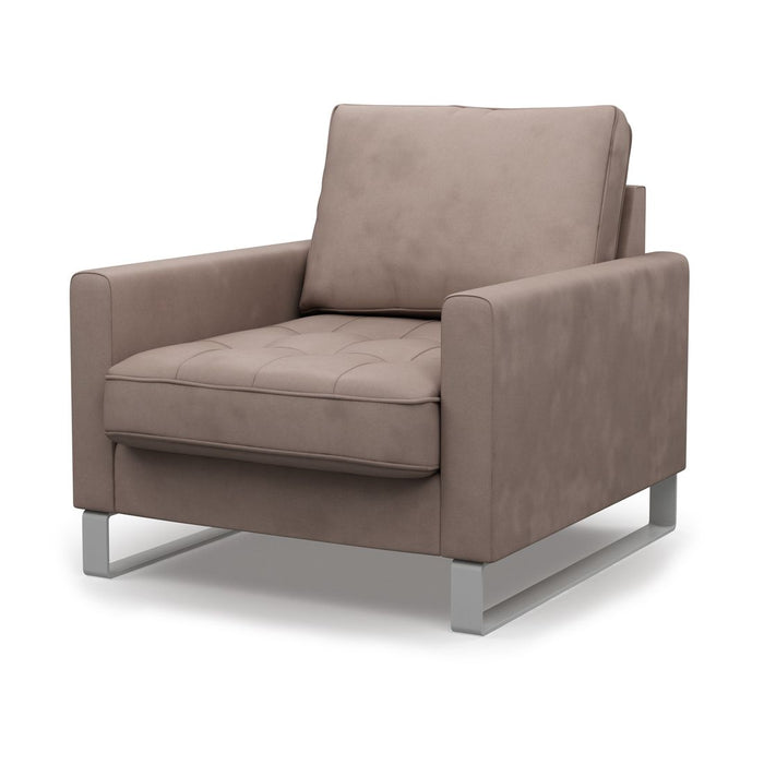 West Houston Armchair, scottish suede, brown sugar - Betten Ritter Living