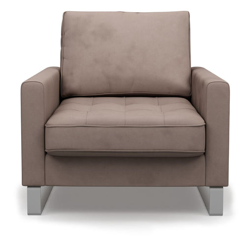 West Houston Armchair, scottish suede, brown sugar - Betten Ritter Living